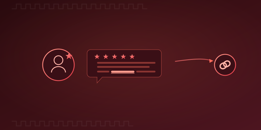 Illustration of testimonial link building